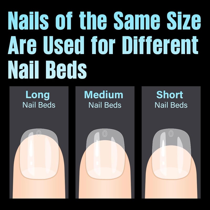 TOMICCA Short Square Nail Tips, 240Pcs Half Matte Press on Full Cover Acrylic Nails, 12 Sizes Soft Acrylic Fake Nail Tips for Nail Extension Art Home DIY Nail Salon - Image 2